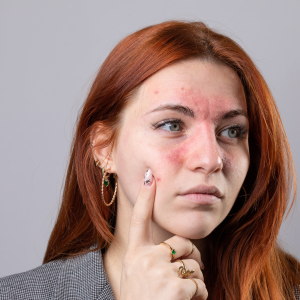 Man en vrouw met roodheid en rosacea in het gezicht – behandeling bij Huidpraktijk Noordwijk