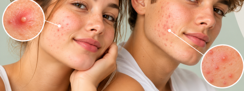 Jongen en meisje met acne en puistjes – acnebehandeling bij Huidpraktijk Noordwijk